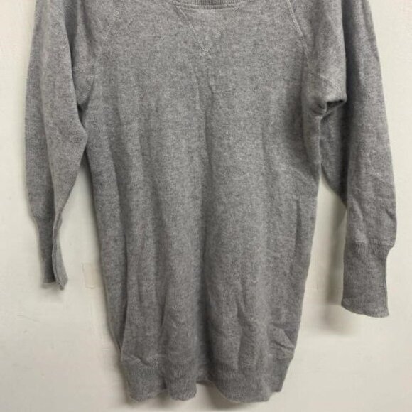 Aqua 100% Cashmere Womens Heathered Gray Pullover Sweater Size S Neiman Marcus - Picture 2 of 4